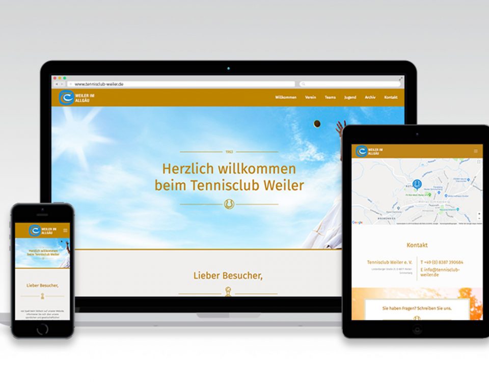 Webdesign für Tennisclub Weiler