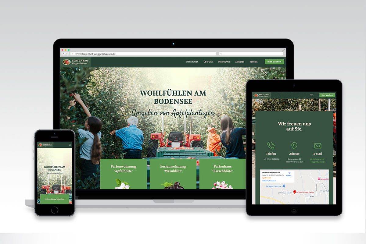 Webdesign für Ferienhof Waggershauser